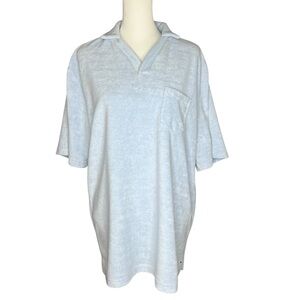 Crown & Ivy Soft Blue Polo Shirt Size L